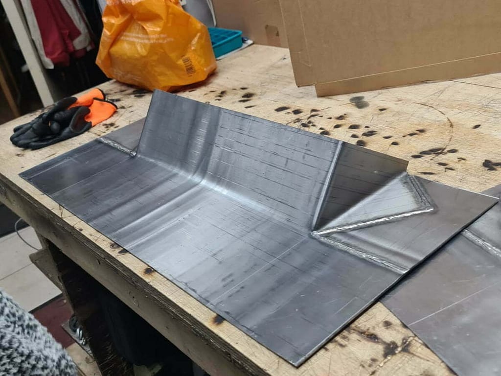 Lead-Welded Chimney Apron