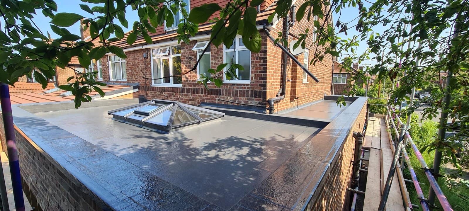 GRP Flat Roof installed by our roofers in Manchester.