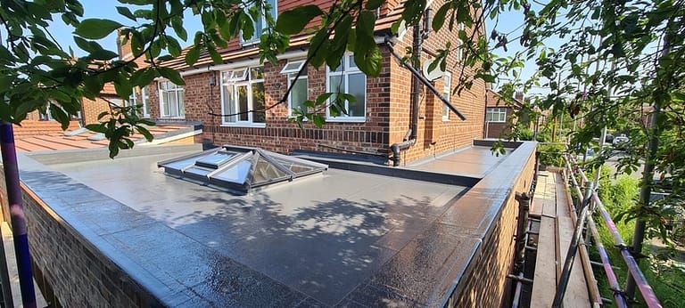 GRP flat roof by the roofers at DM Roofing